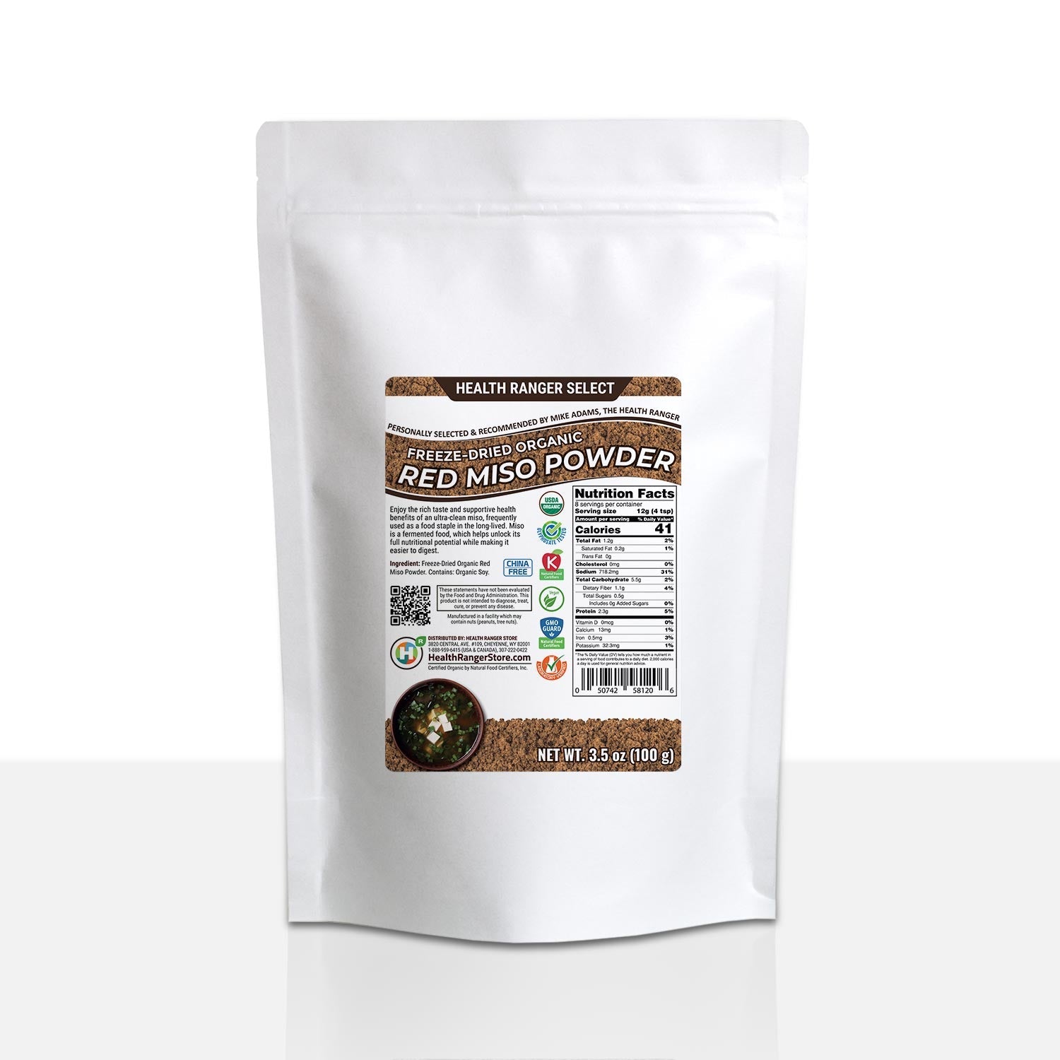 Freeze Dried Organic Red Miso Powder 3.5oz (100g) (3-Pack)