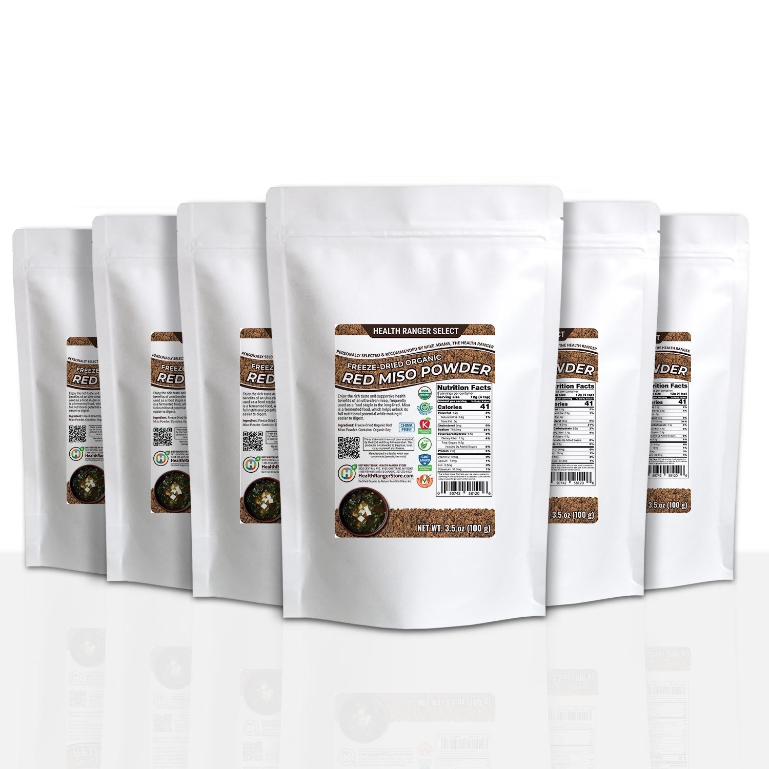 Freeze Dried Organic Red Miso Powder 3.5oz (100g) (6-Pack)