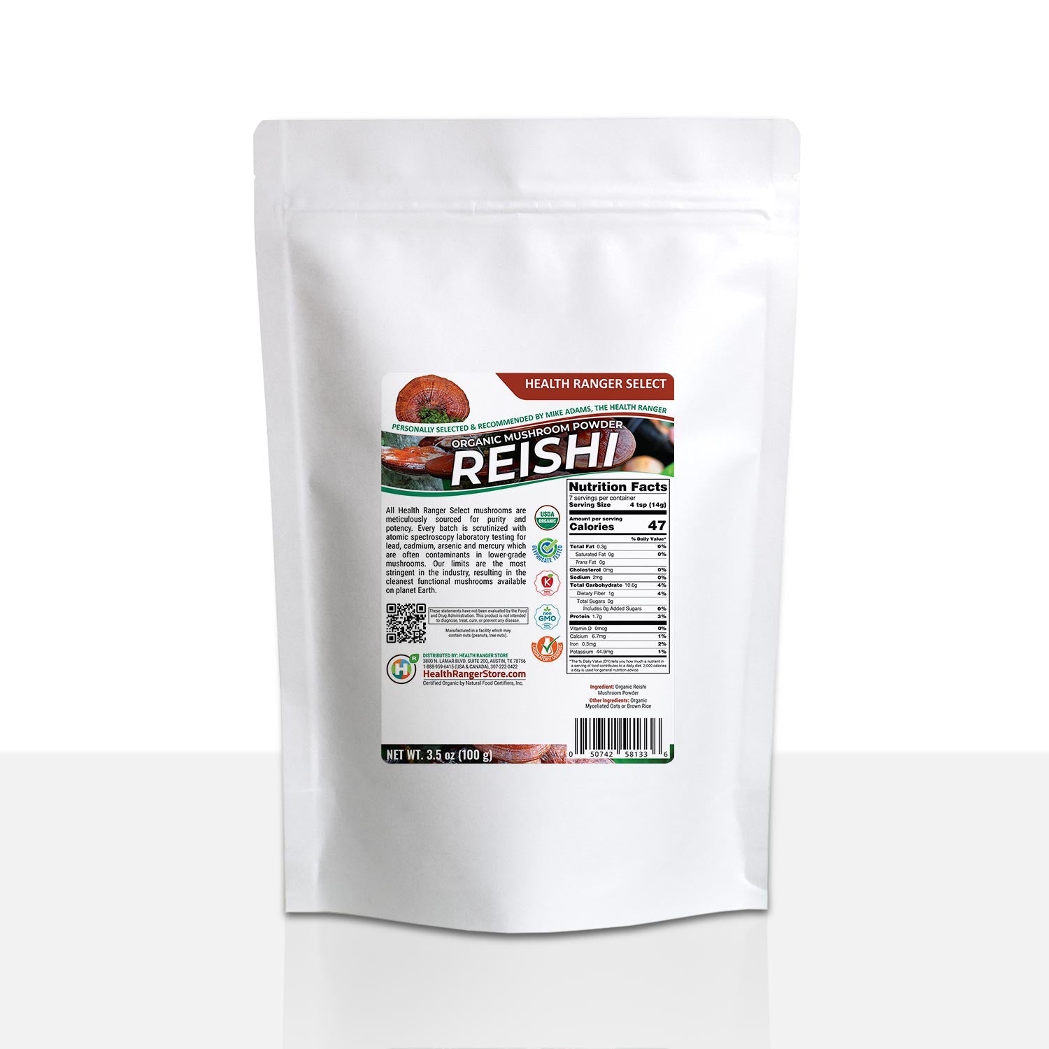 Organic Reishi Mushroom Powder 100g (6-Pack)