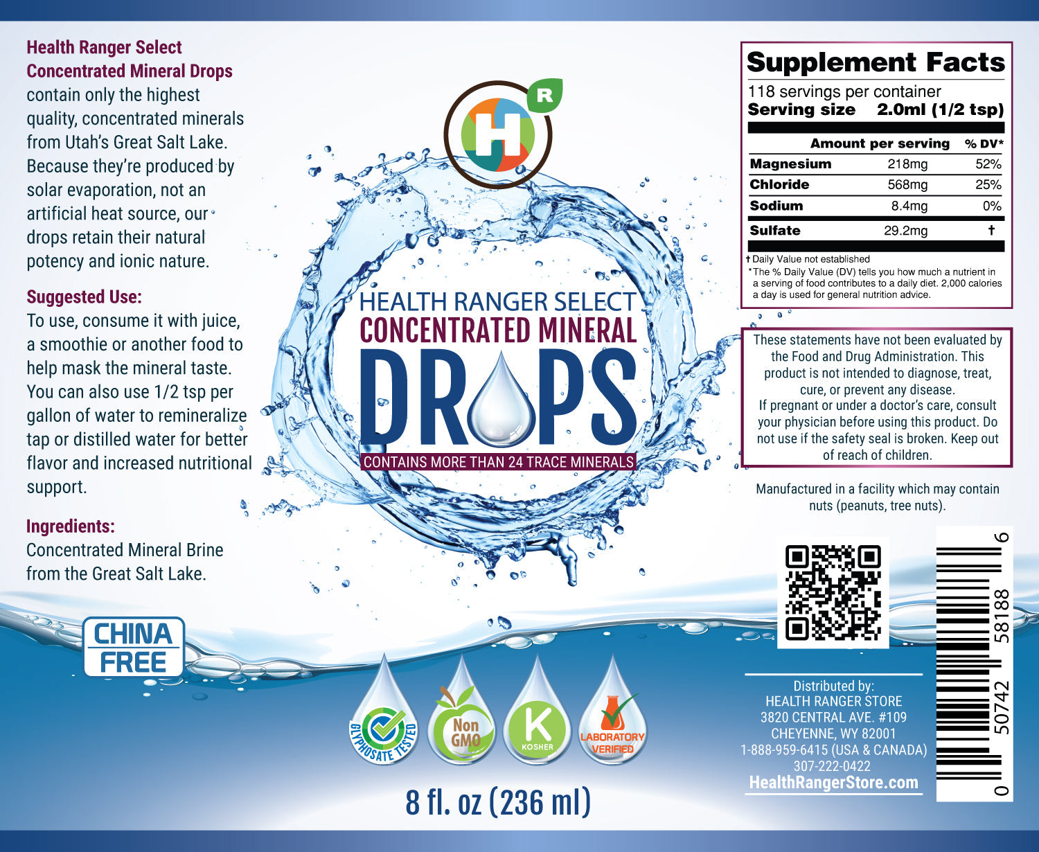 Concentrated Mineral Drops 8 fl oz (236ml) (3-Pack)