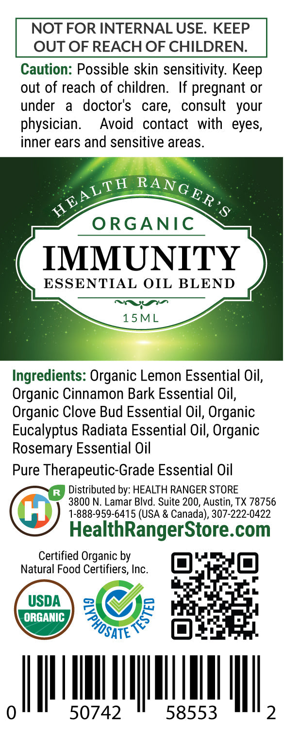 Organic Immunity Essential Oil Blend 0.5oz (15ml) (3-Pack)