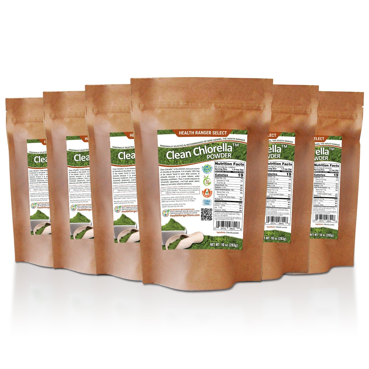 Clean Chlorella Powder 10 oz (283g) (6-Pack)