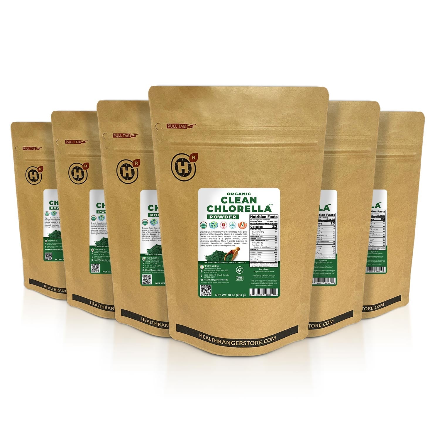 Organic Clean Chlorella Powder 10 oz (283g) (6-Pack)