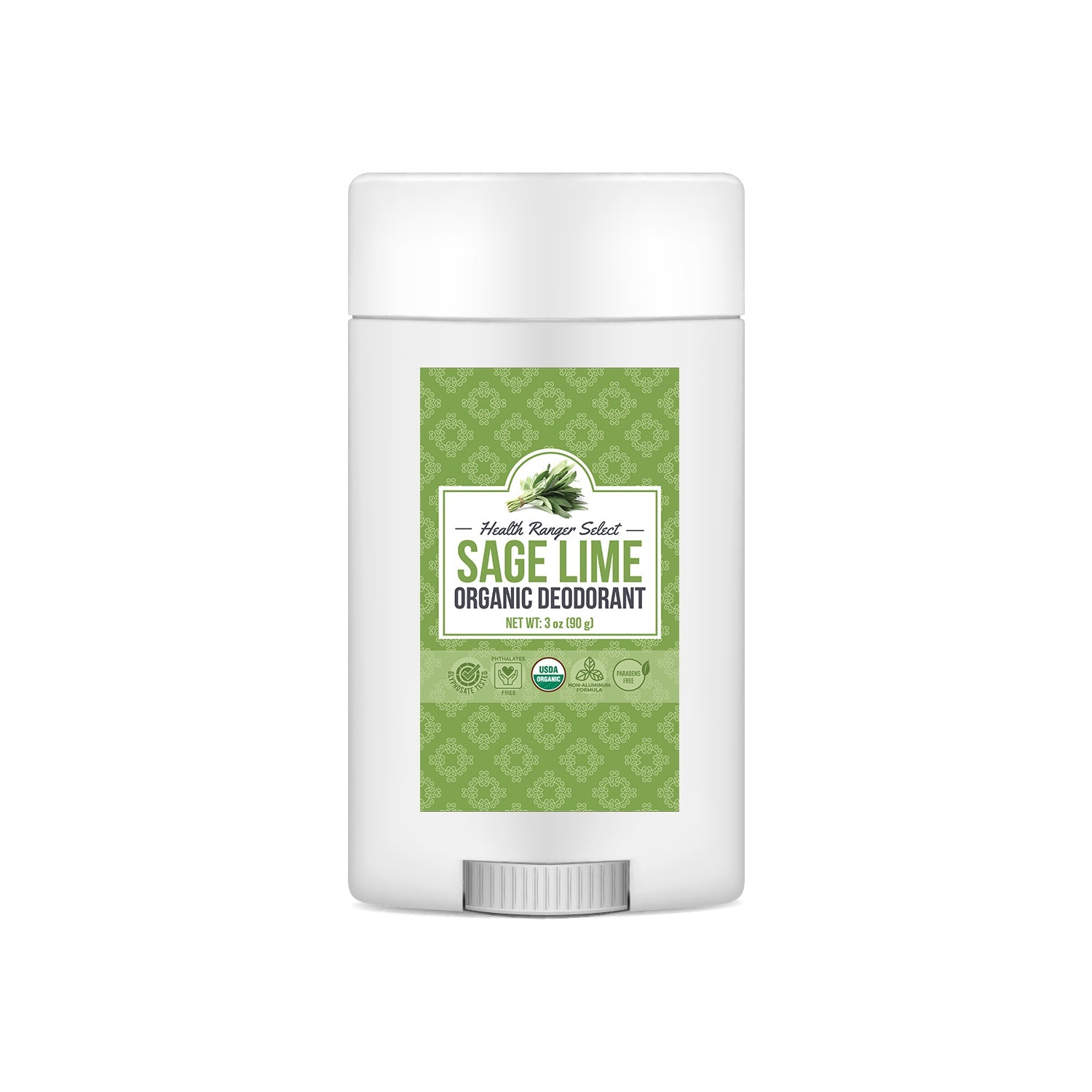 Organic Sage Lime Deodorant 3 oz (90 g)
