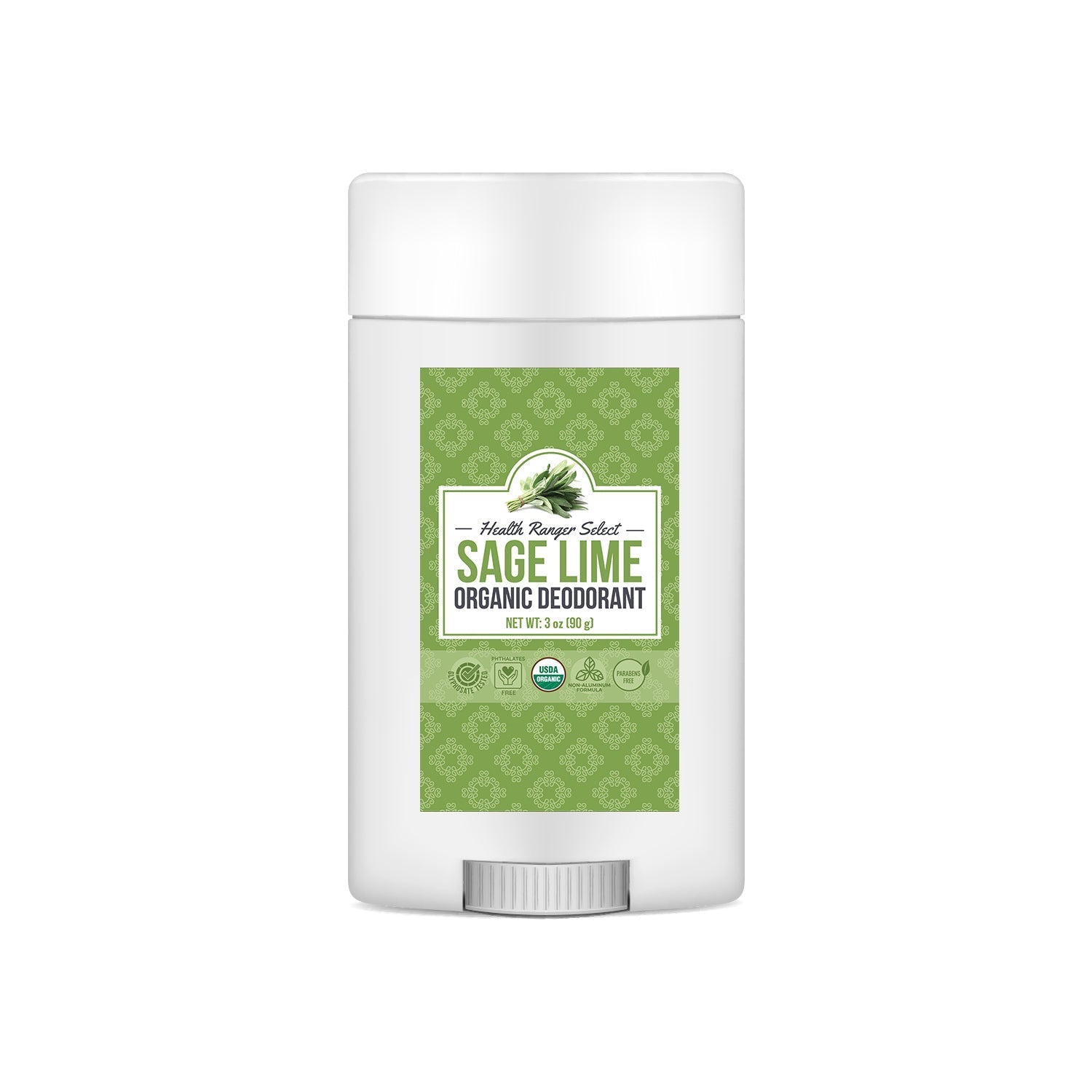 Organic Sage Lime Deodorant 3 oz (90 g) (3-Pack)