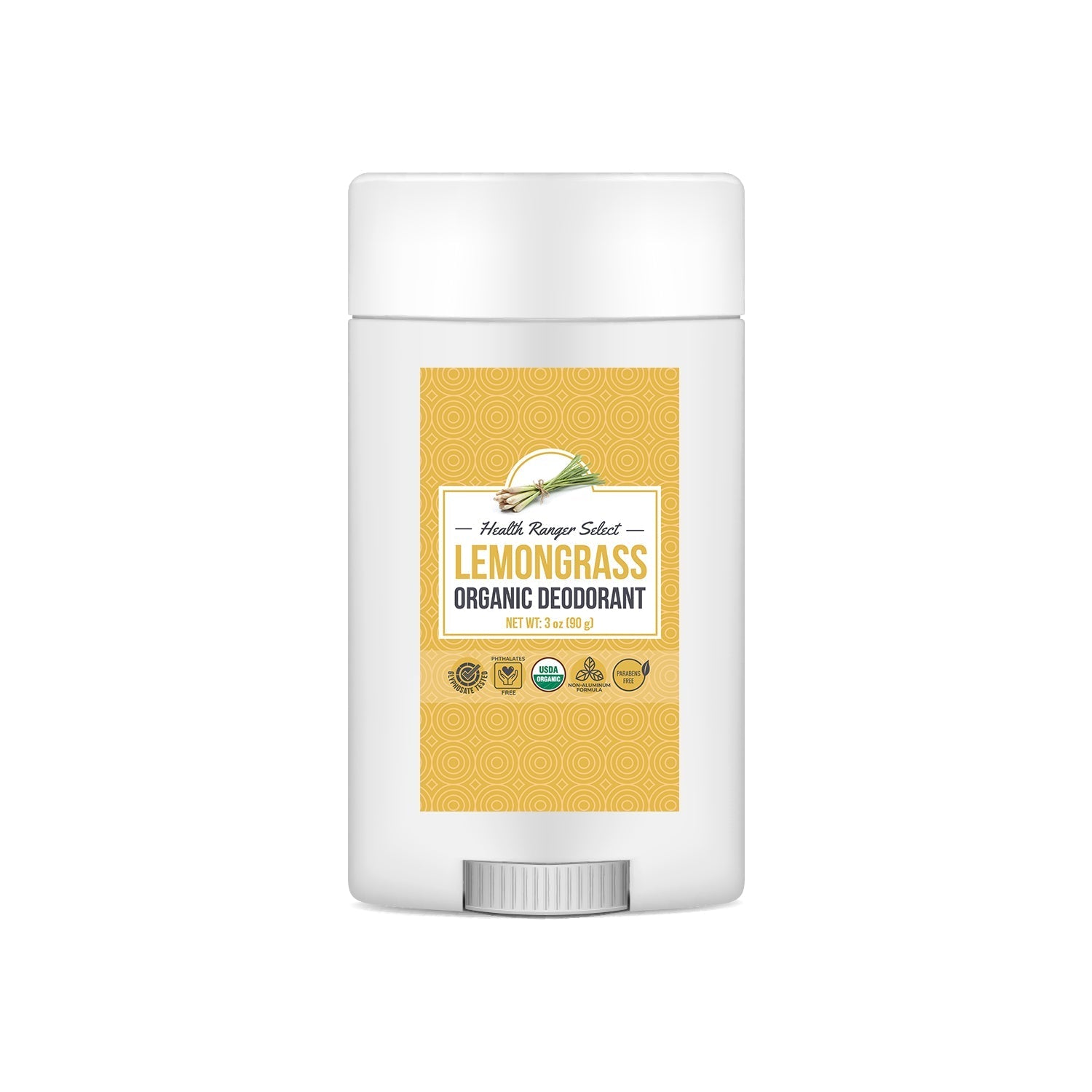 Organic Lemongrass Deodorant 3oz (90g) (3-Pack)