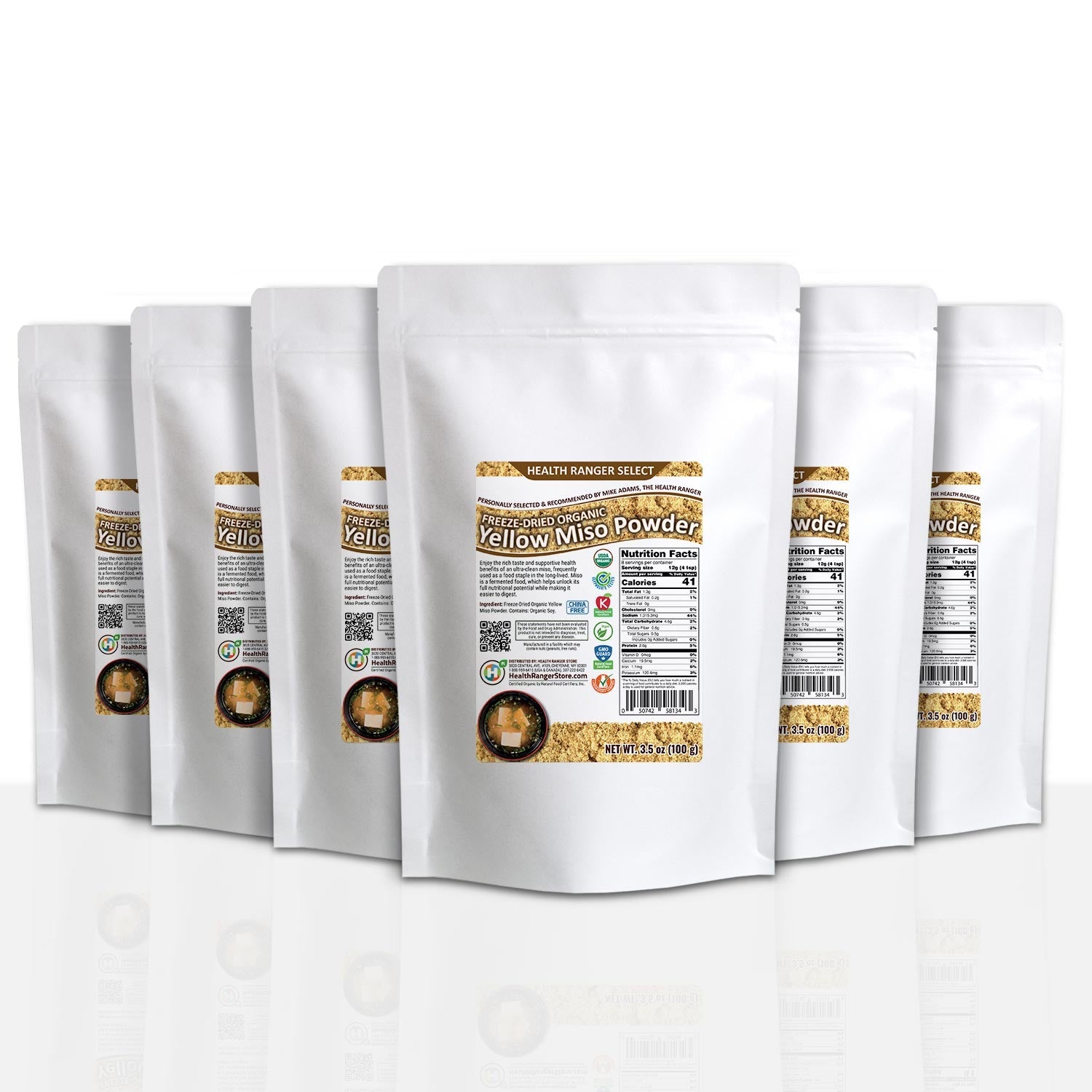 Freeze Dried Organic Yellow Miso Powder 100g (6-Pack)