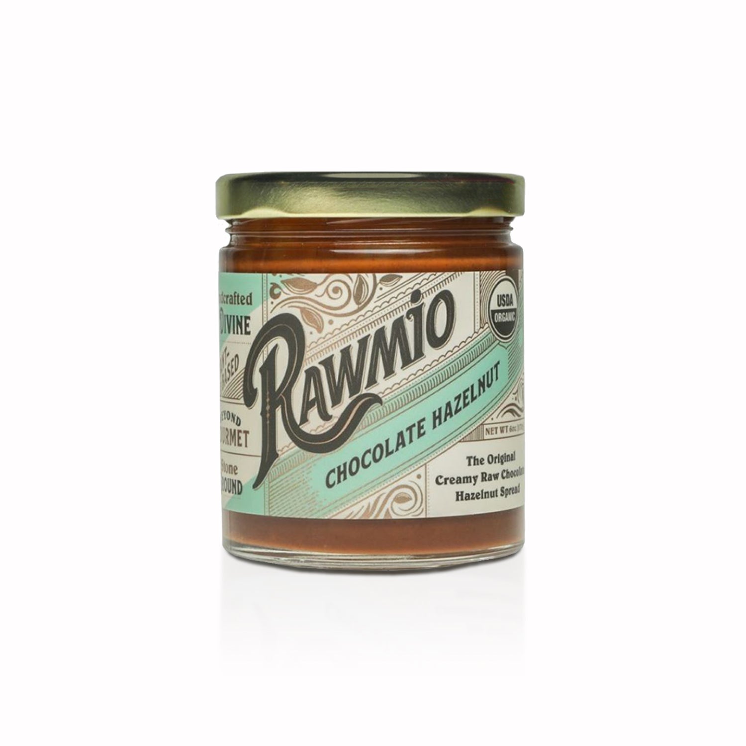 Rawmio Hazelnut - Beyond Gourmet Creamy Raw Chocolate Hazelnut Spread 6oz (3-Pack)