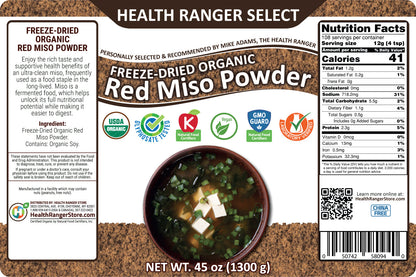 Freeze Dried Organic Red Miso Powder 45oz (1300g) 