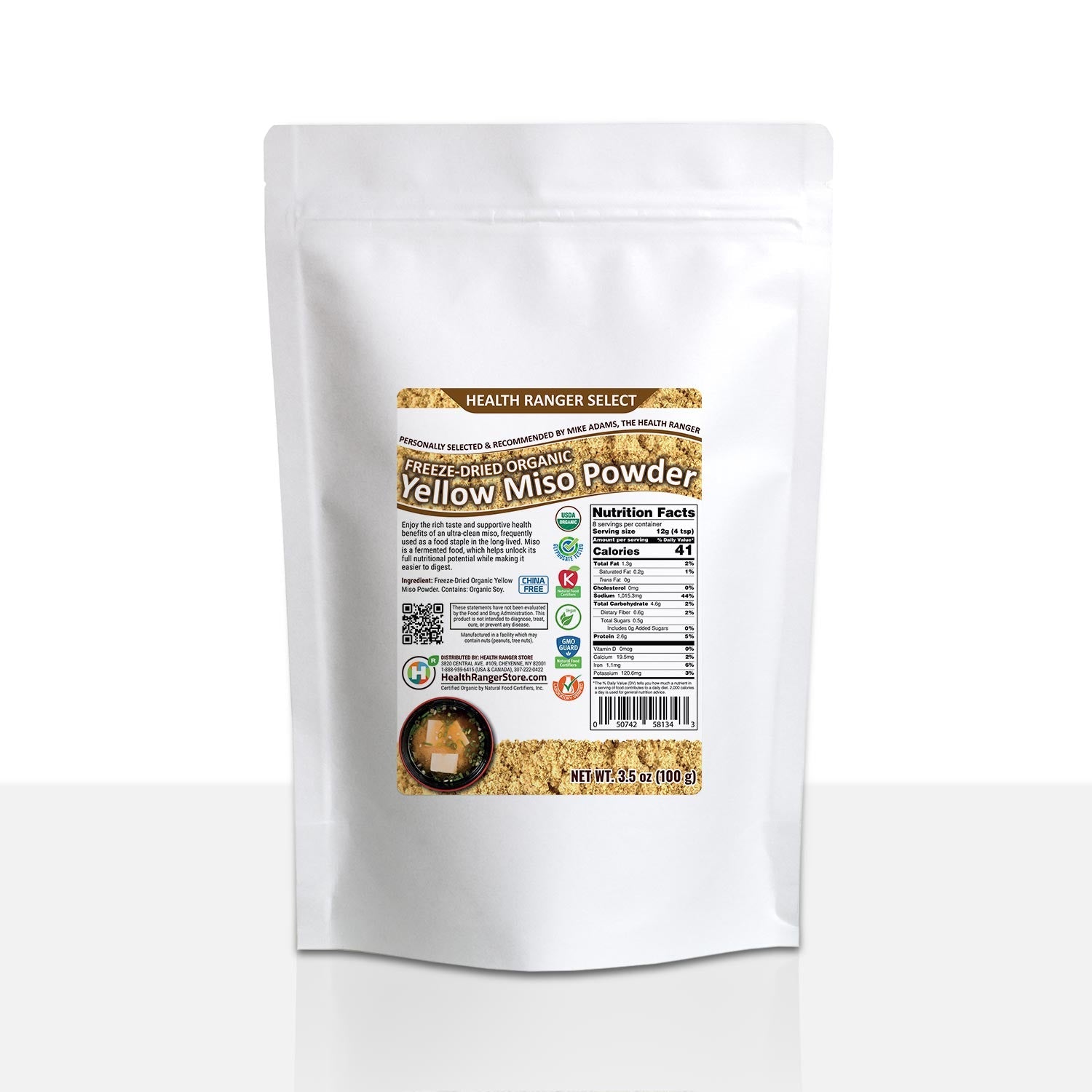 Freeze Dried Organic Yellow Miso Powder 100g (6-Pack)