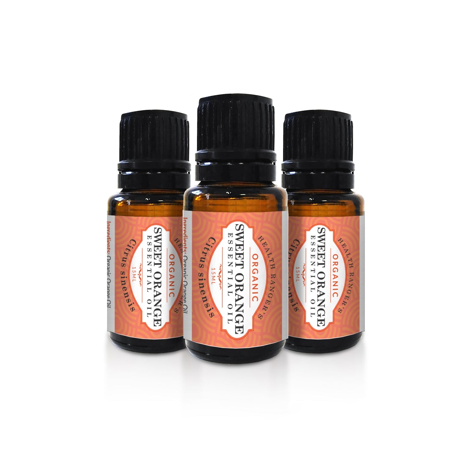 Organic Sweet Orange Essential Oil 0.5oz (15ml) (3-Pack)