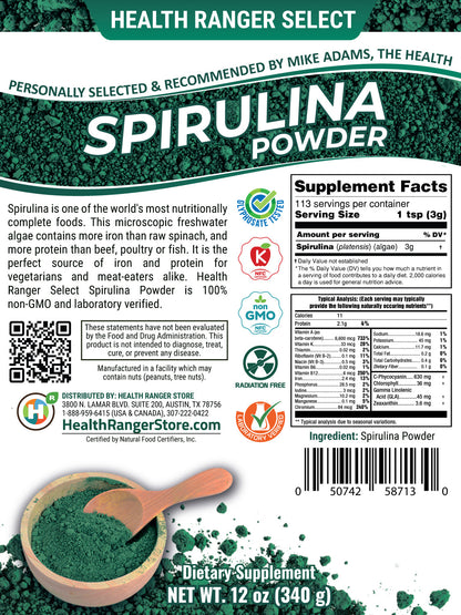 Spirulina Powder 12 oz (340 g)