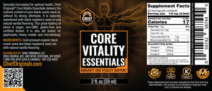 Core Vitality Essentials with Black Seed - Immunity and Vitality Support 2fl oz (59ml) (3-Pack)