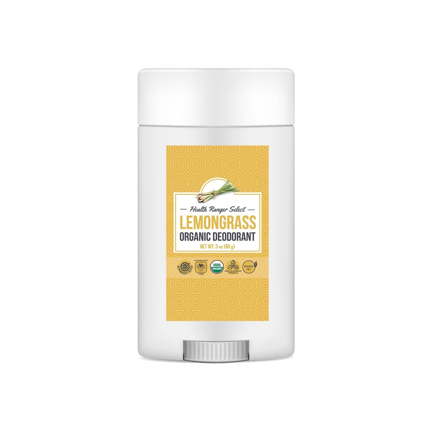 Organic Lemongrass Deodorant 3oz (90g) (3-Pack)