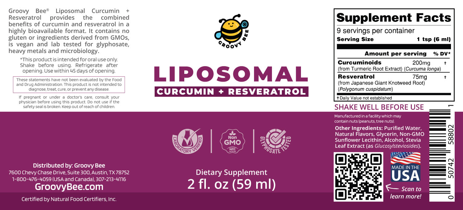 Liposomal Curcumin + Resveratrol 2fl. oz (59ml)