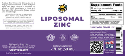 Liposomal Zinc 2 fl. oz (59ml) (6-Pack)