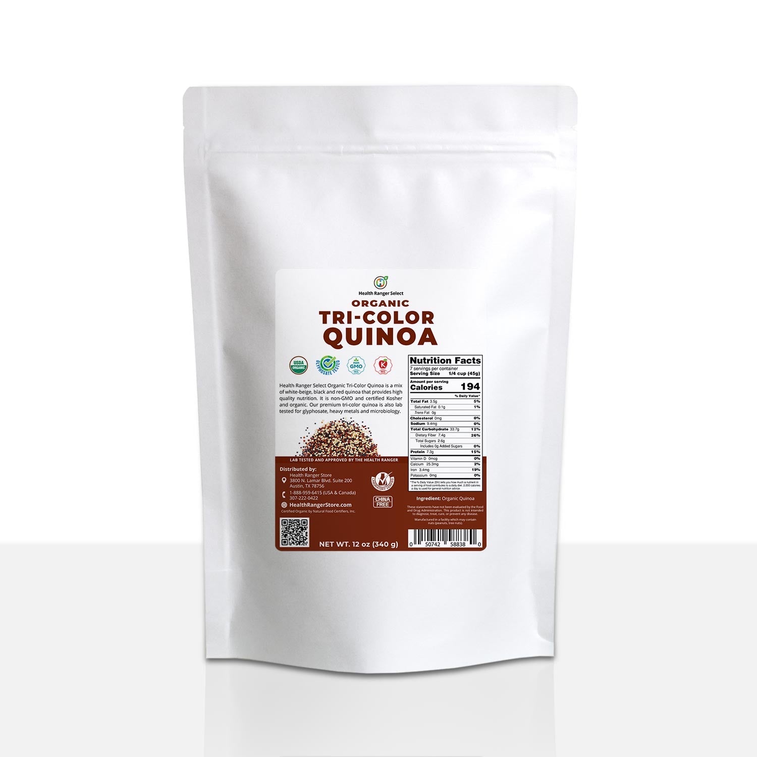 Organic Tri-color Quinoa 12oz (340g) (6-Pack)