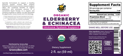 Organic Elderberry &amp; Echinacea 2 fl. oz (59 ml)