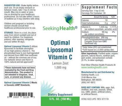 Optimal Liposomal Vitamin C - 5 ounce