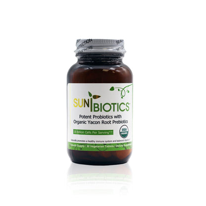 Sunbiotics Organic Potent Probiotic &amp; Prebiotic Tablets - 30 count (3-Pack)