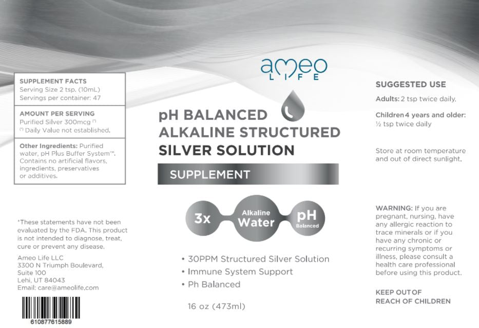 pH Balanced Alkaline Silver Solution 16 oz (473ml)